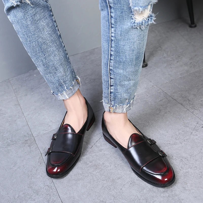 Luxury Men's Leather Slip - On Business Loafers - Classic Wedding Shoes - product type - NovaVisio