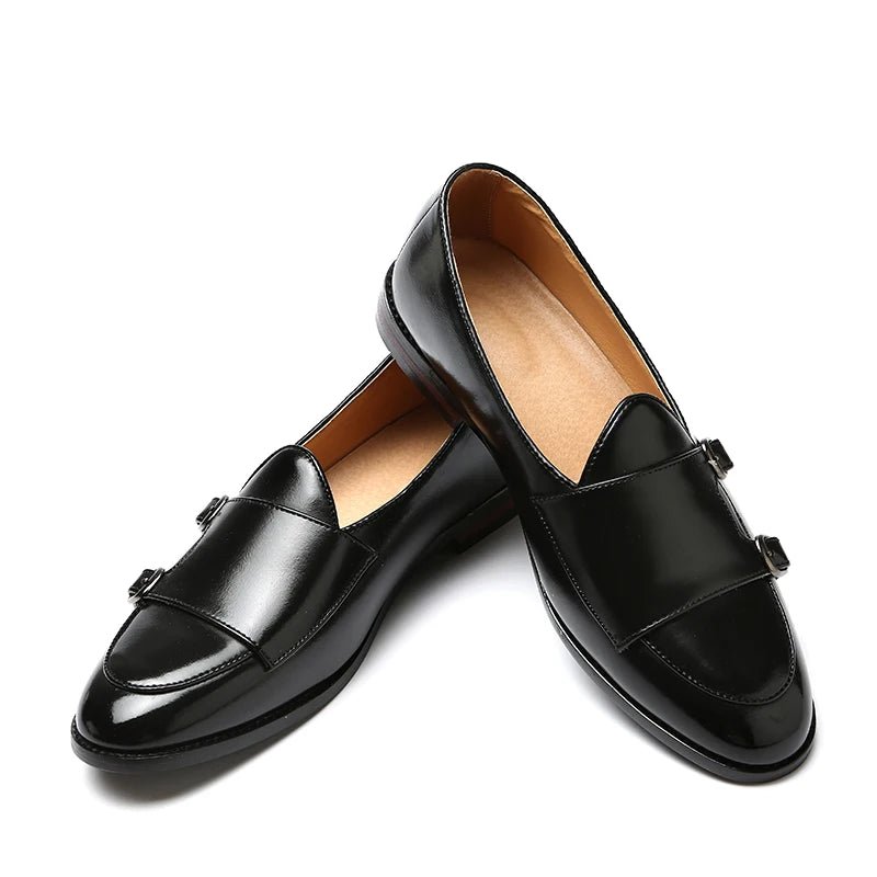 Luxury Men's Leather Slip - On Business Loafers - Classic Wedding Shoes - product type - NovaVisio