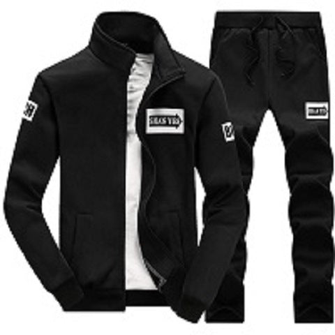 Men's Casual Tracksuit Set - Long Sleeve Jacket & Pants, 2 - Piece Sweatsuit - product type - NovaVisio
