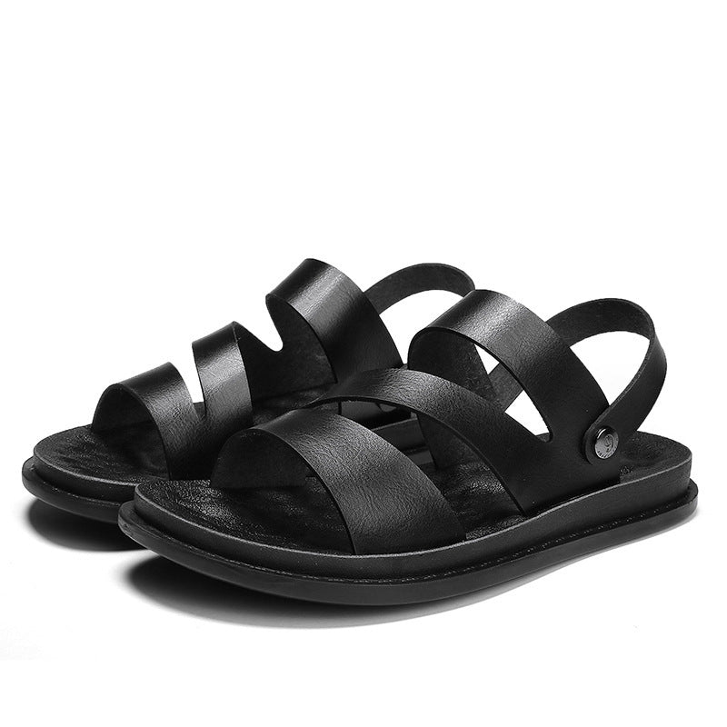 Men's Fashion Casual Outdoor Driving Dual - purpose Leather Beach Sandals - product type - NovaVisio