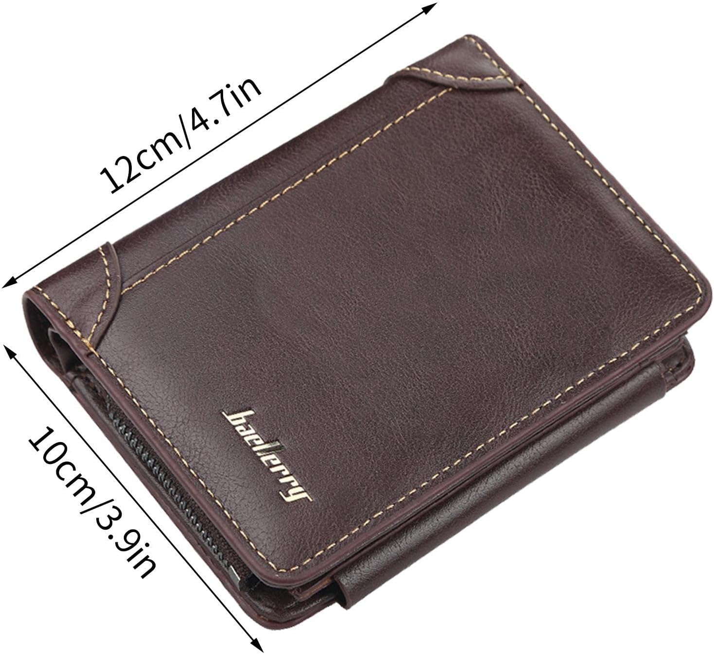 Men's Leather Bifold Wallet - Slim Minimalist with Money Clip & Coin Purse - product type - NovaVisio