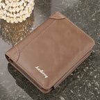 Men's Leather Bifold Wallet - Slim Minimalist with Money Clip & Coin Purse - product type - NovaVisio