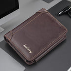 Men's Leather Bifold Wallet - Slim Minimalist with Money Clip & Coin Purse - product type - NovaVisio