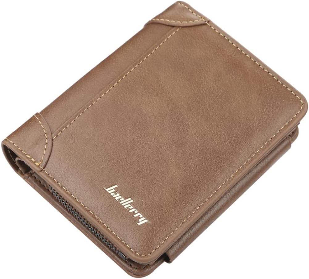 Men's Leather Bifold Wallet - Slim Minimalist with Money Clip & Coin Purse - product type - NovaVisio