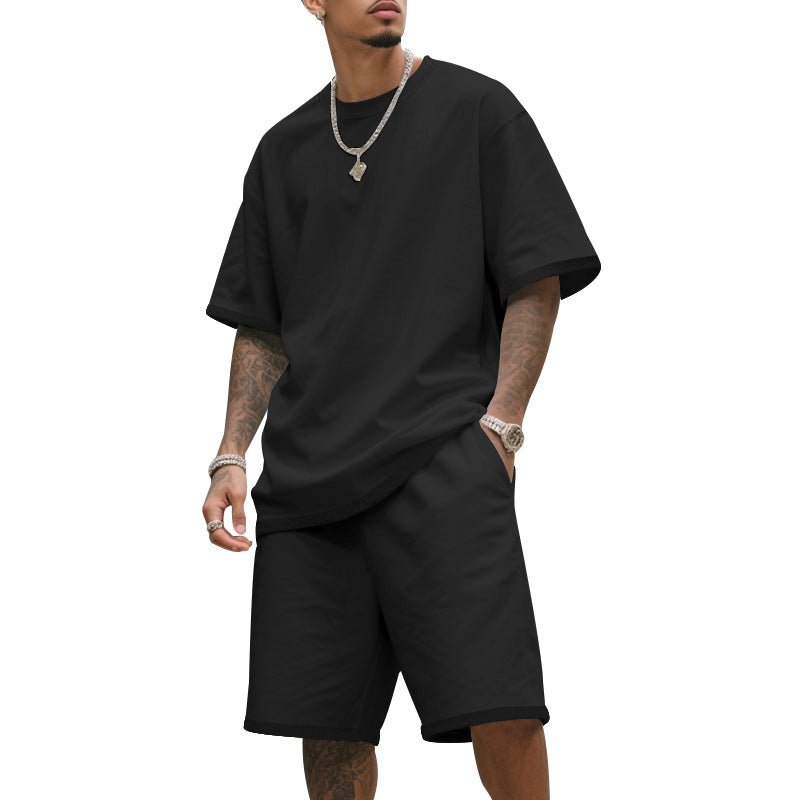 Men's Loose - Fit Hip - Hop T-Shirt & Shorts Set - Summer Sports Suit, 8 Colors - product type - NovaVisio
