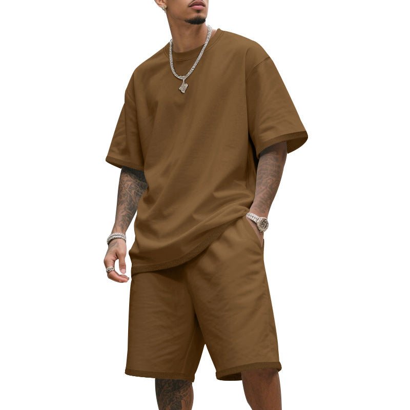 Men's Loose - Fit Hip - Hop T-Shirt & Shorts Set - Summer Sports Suit, 8 Colors - product type - NovaVisio