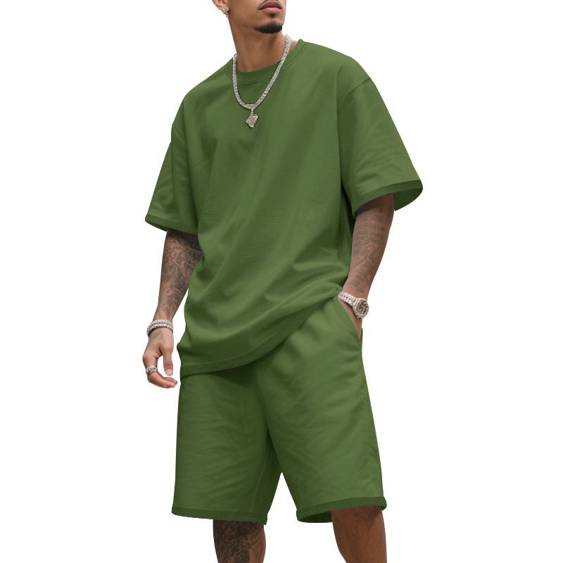 Men's Loose - Fit Hip - Hop T-Shirt & Shorts Set - Summer Sports Suit, 8 Colors - product type - NovaVisio