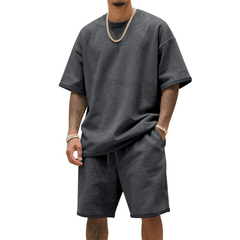 Men's Loose - Fit Hip - Hop T-Shirt & Shorts Set - Summer Sports Suit, 8 Colors - product type - NovaVisio