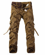 Men's Multi - Pocket Cargo Pants - Washed Cotton Tactical Work Pants - product type - NovaVisio