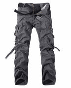 Men's Multi - Pocket Cargo Pants - Washed Cotton Tactical Work Pants - product type - NovaVisio