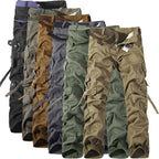 Men's Multi - Pocket Cargo Pants - Washed Cotton Tactical Work Pants - product type - NovaVisio