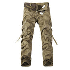 Men's Multi - Pocket Cargo Pants - Washed Cotton Tactical Work Pants - product type - NovaVisio