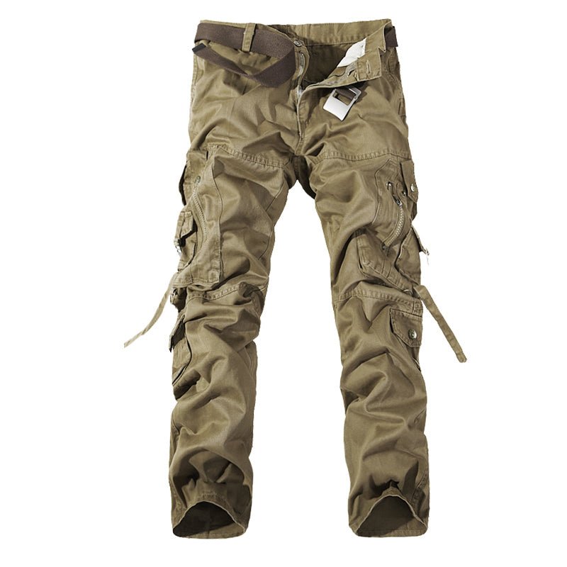 Men's Multi - Pocket Cargo Pants - Washed Cotton Tactical Work Pants - product type - NovaVisio