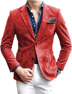 Men's Solid Color Suit Jacket - Loose Fit Versatile Blazer - product type - NovaVisio