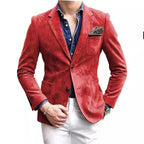 Men's Solid Color Suit Jacket - Loose Fit Versatile Blazer - product type - NovaVisio