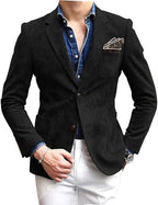 Men's Solid Color Suit Jacket - Loose Fit Versatile Blazer - product type - NovaVisio