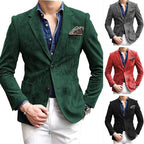 Men's Solid Color Suit Jacket - Loose Fit Versatile Blazer - product type - NovaVisio