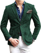 Men's Solid Color Suit Jacket - Loose Fit Versatile Blazer - product type - NovaVisio