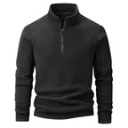 Men's Stand Collar Half - zip Long Sleeve Fleece Sweatshirt - product type - NovaVisio