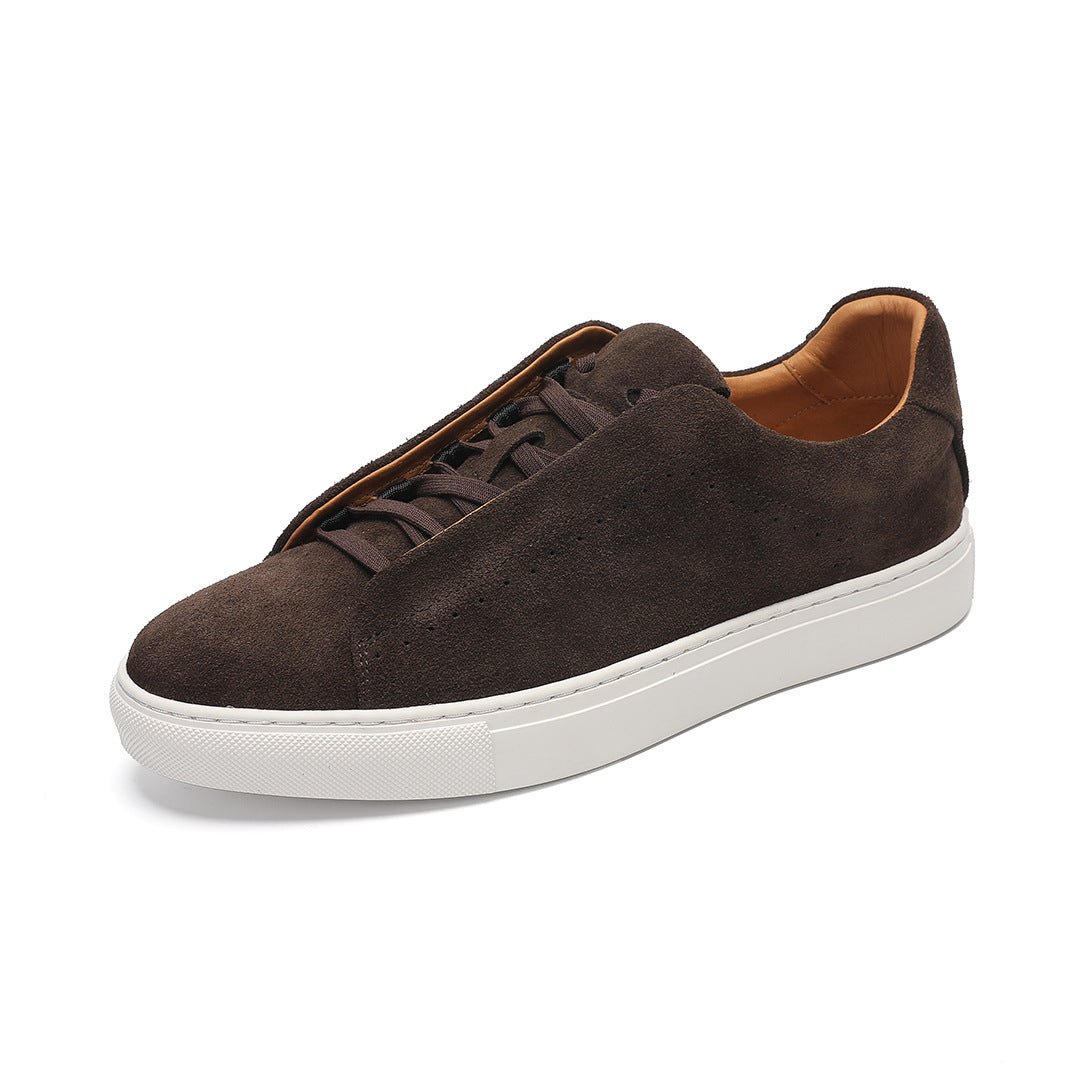 Men's Suede Genuine Leather Versatile Trendy Shoes Black Sports - product type - NovaVisio