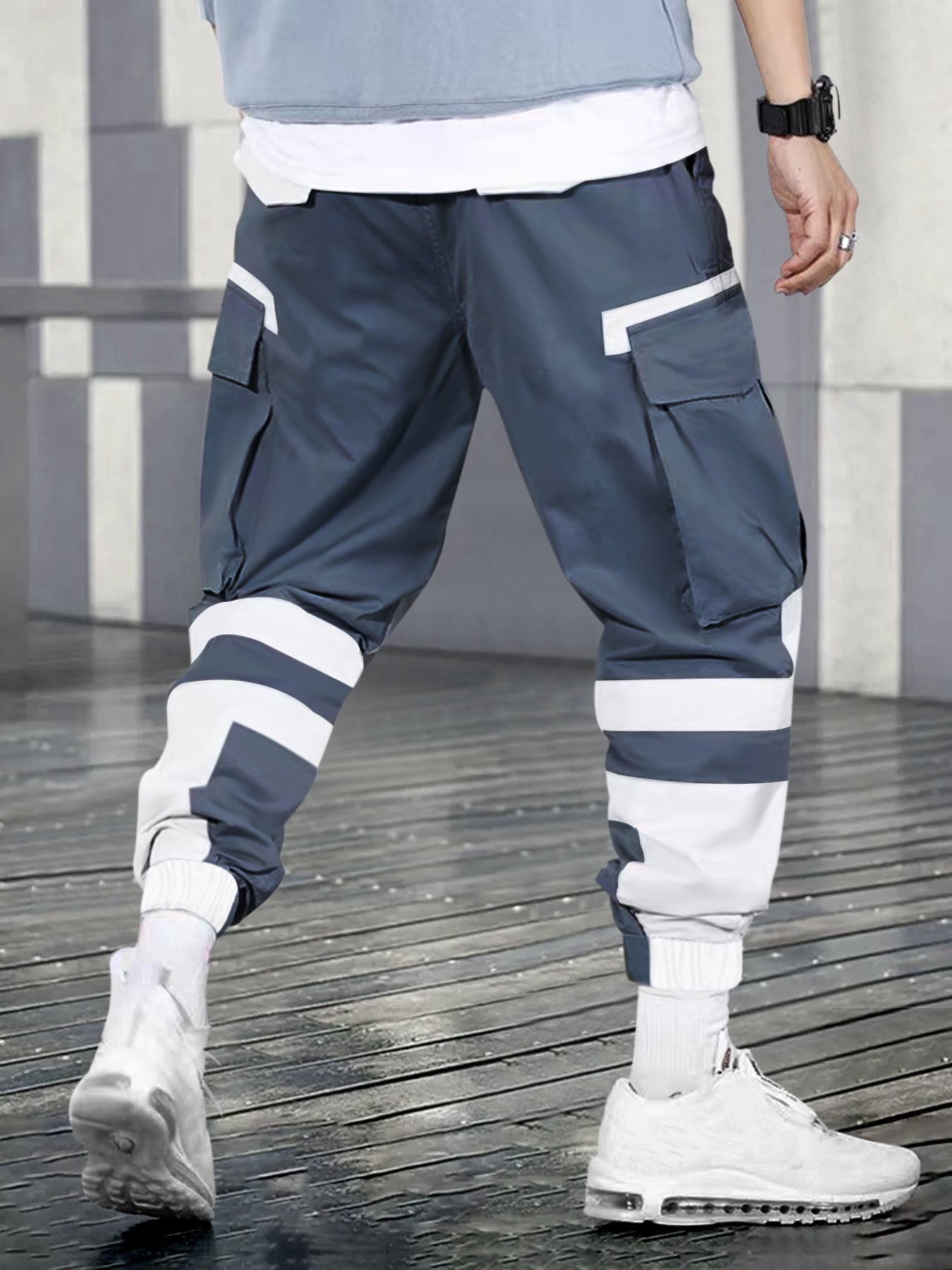 Men's Summer American Trendy Brand Multi - pocket Drawstring Casual Pants - product type - NovaVisio