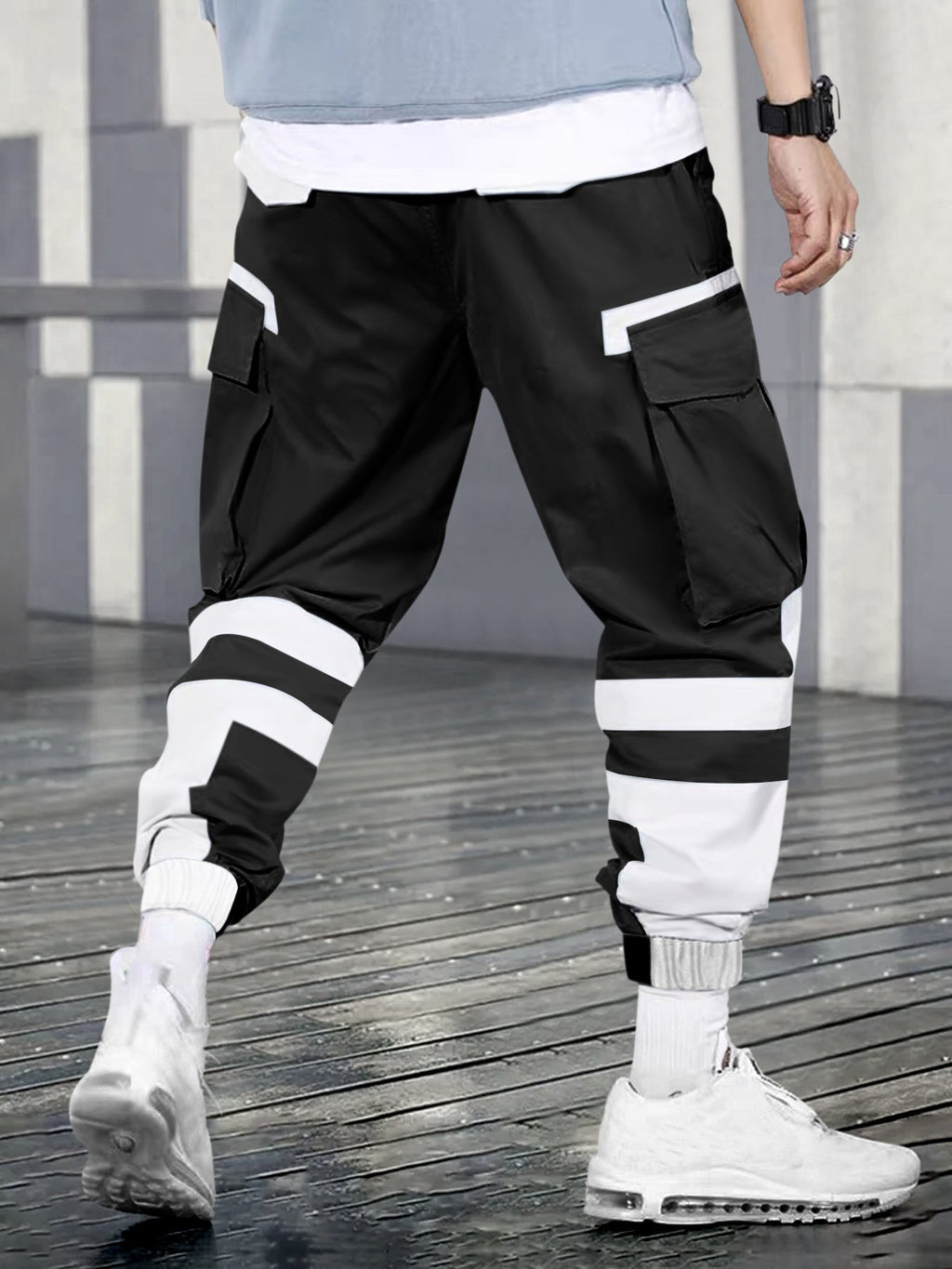 Men's Summer American Trendy Brand Multi - pocket Drawstring Casual Pants - product type - NovaVisio