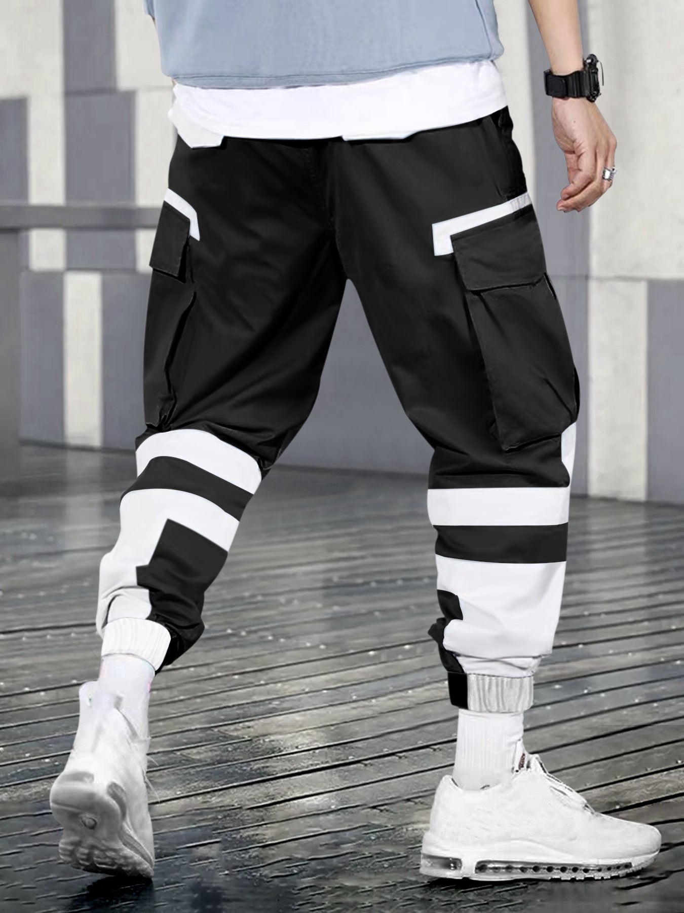 Men's Summer American Trendy Brand Multi - pocket Drawstring Casual Pants - product type - NovaVisio
