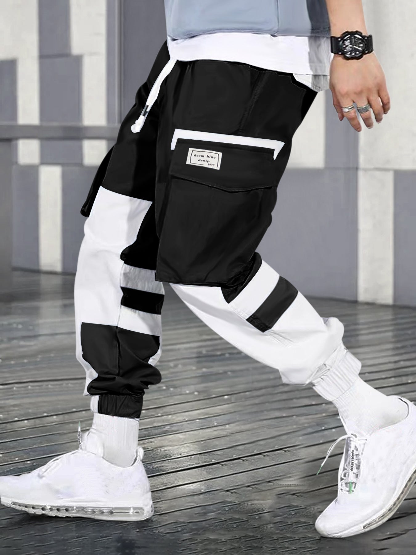 Men's Summer American Trendy Brand Multi - pocket Drawstring Casual Pants - product type - NovaVisio