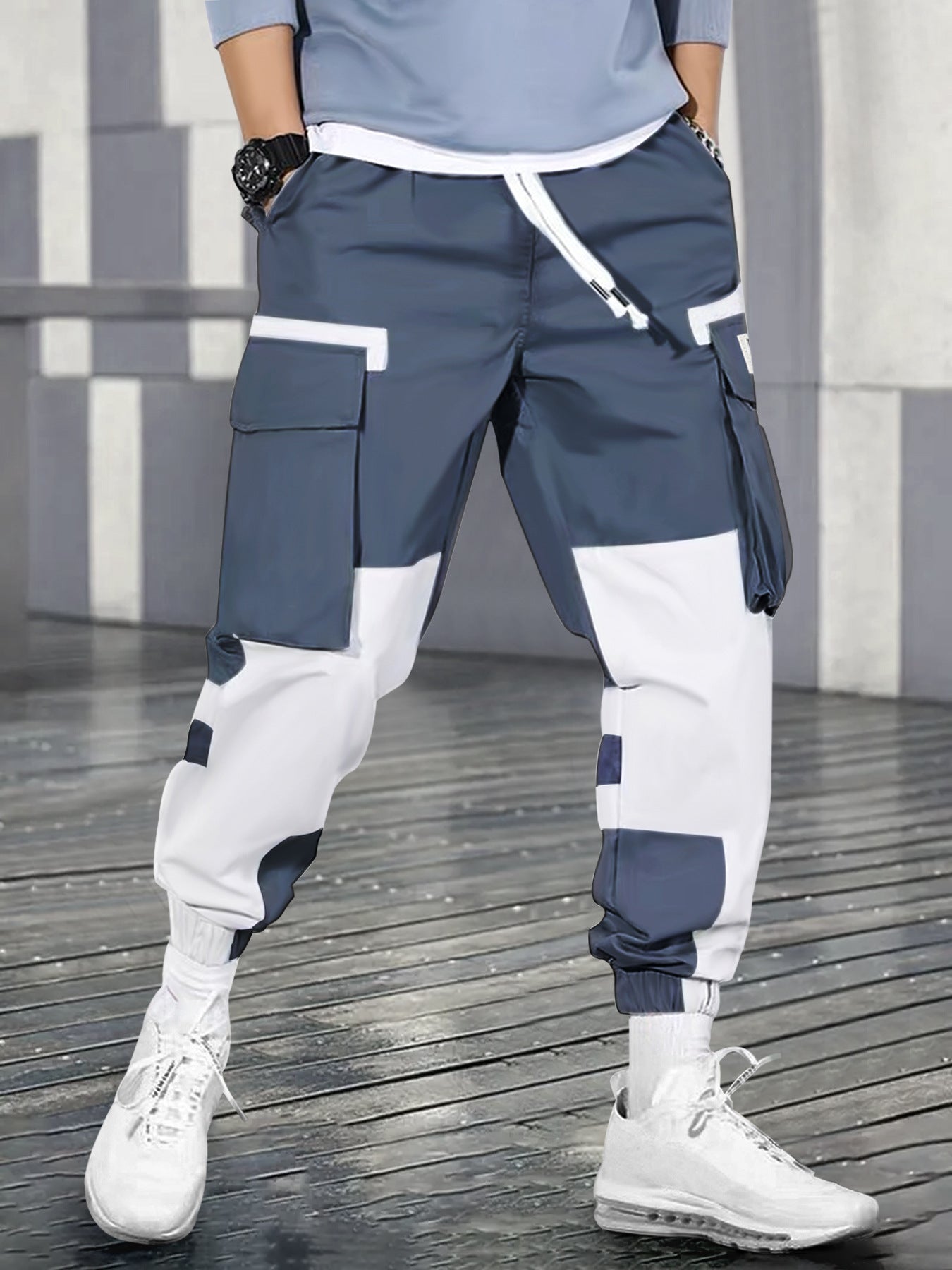 Men's Summer American Trendy Brand Multi - pocket Drawstring Casual Pants - product type - NovaVisio