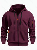 Men's Zip - Up Hoodie - Athletic Fit Hooded Sweatshirt for Sports & Casual Wear - product type - NovaVisio
