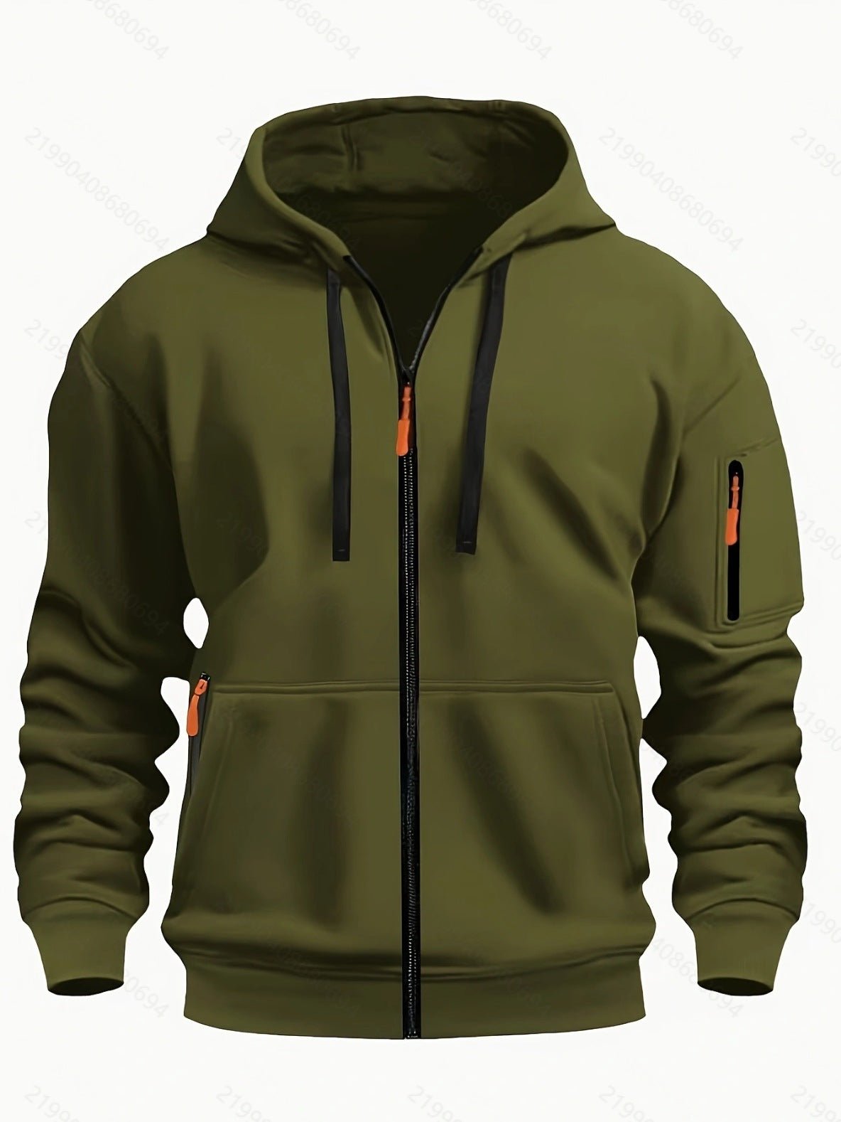 Men's Zip - Up Hoodie - Athletic Fit Hooded Sweatshirt for Sports & Casual Wear - product type - NovaVisio