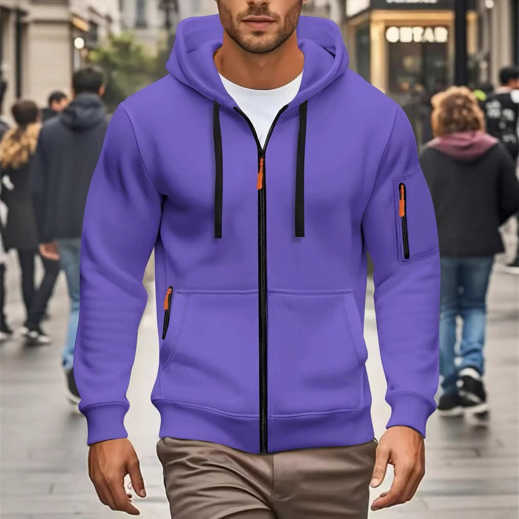 Men's Zip - Up Hoodie - Athletic Fit Hooded Sweatshirt for Sports & Casual Wear - product type - NovaVisio