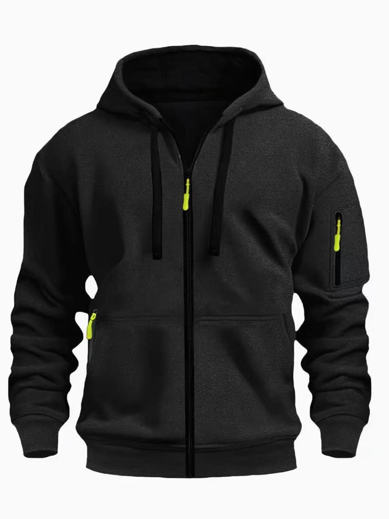Men's Zip - Up Hoodie - Athletic Fit Hooded Sweatshirt for Sports & Casual Wear - product type - NovaVisio