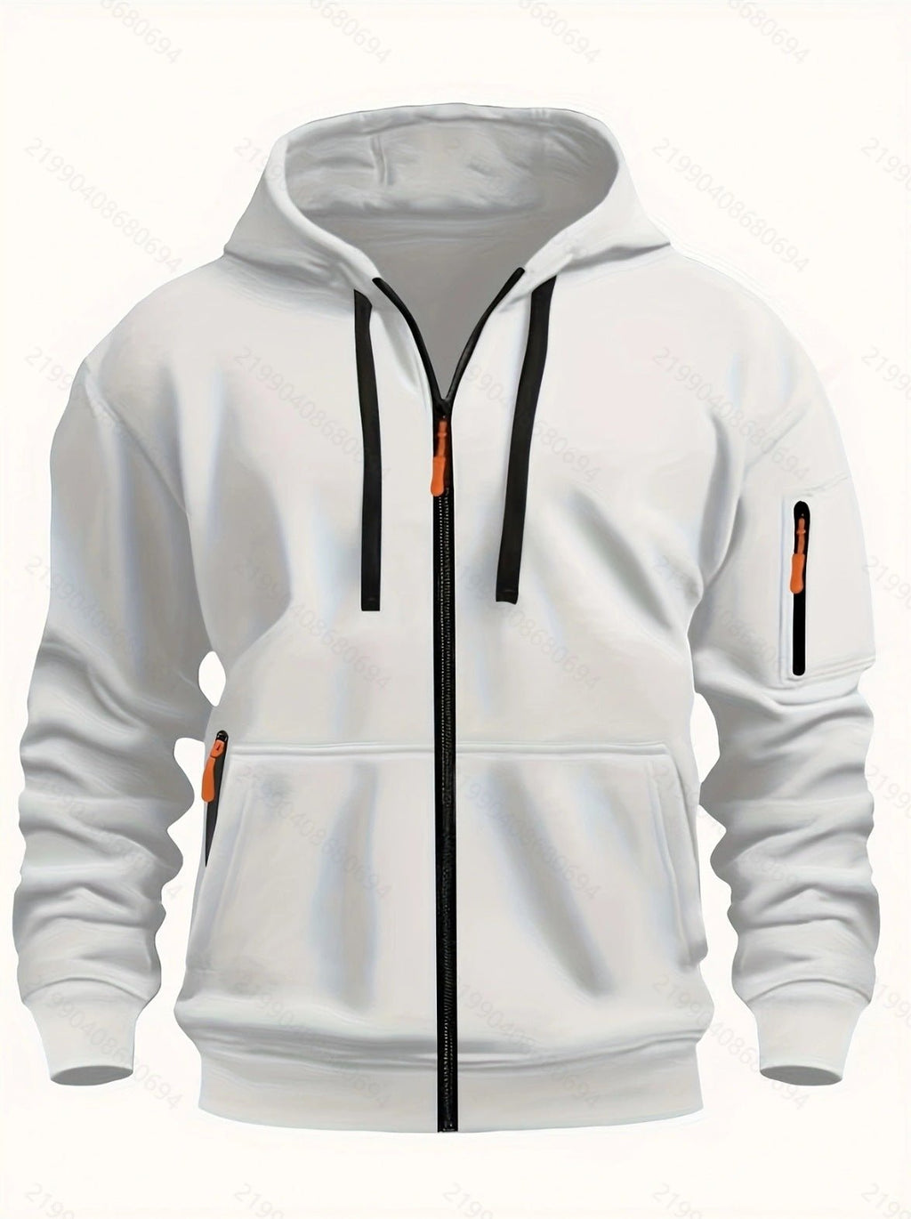 Men's Zip - Up Hoodie - Athletic Fit Hooded Sweatshirt for Sports & Casual Wear - product type - NovaVisio