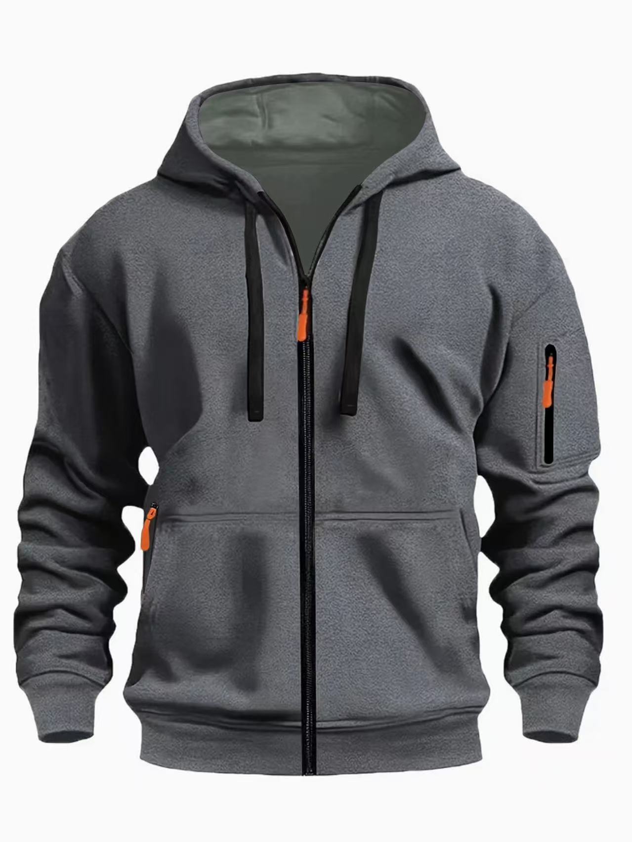 Men's Zip - Up Hoodie - Athletic Fit Hooded Sweatshirt for Sports & Casual Wear - product type - NovaVisio