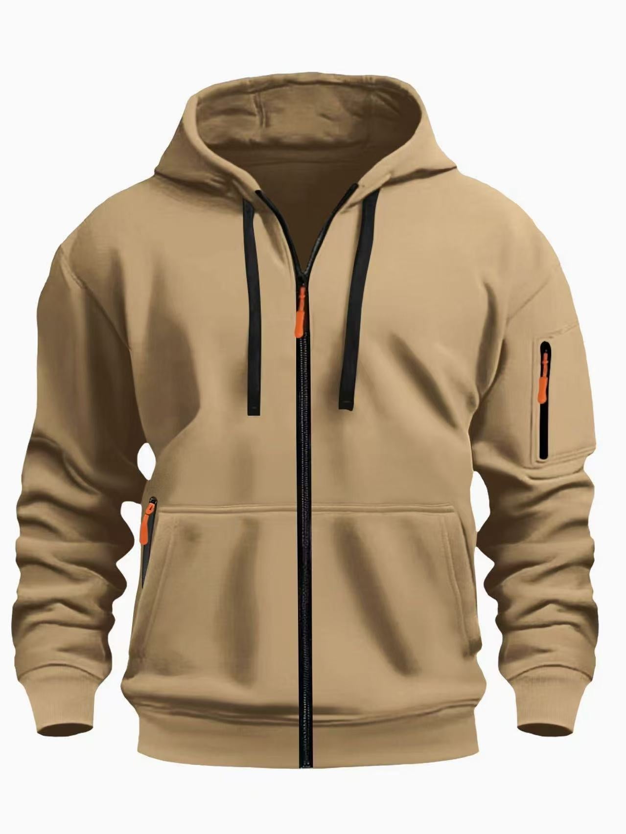 Men's Zip - Up Hoodie - Athletic Fit Hooded Sweatshirt for Sports & Casual Wear - product type - NovaVisio