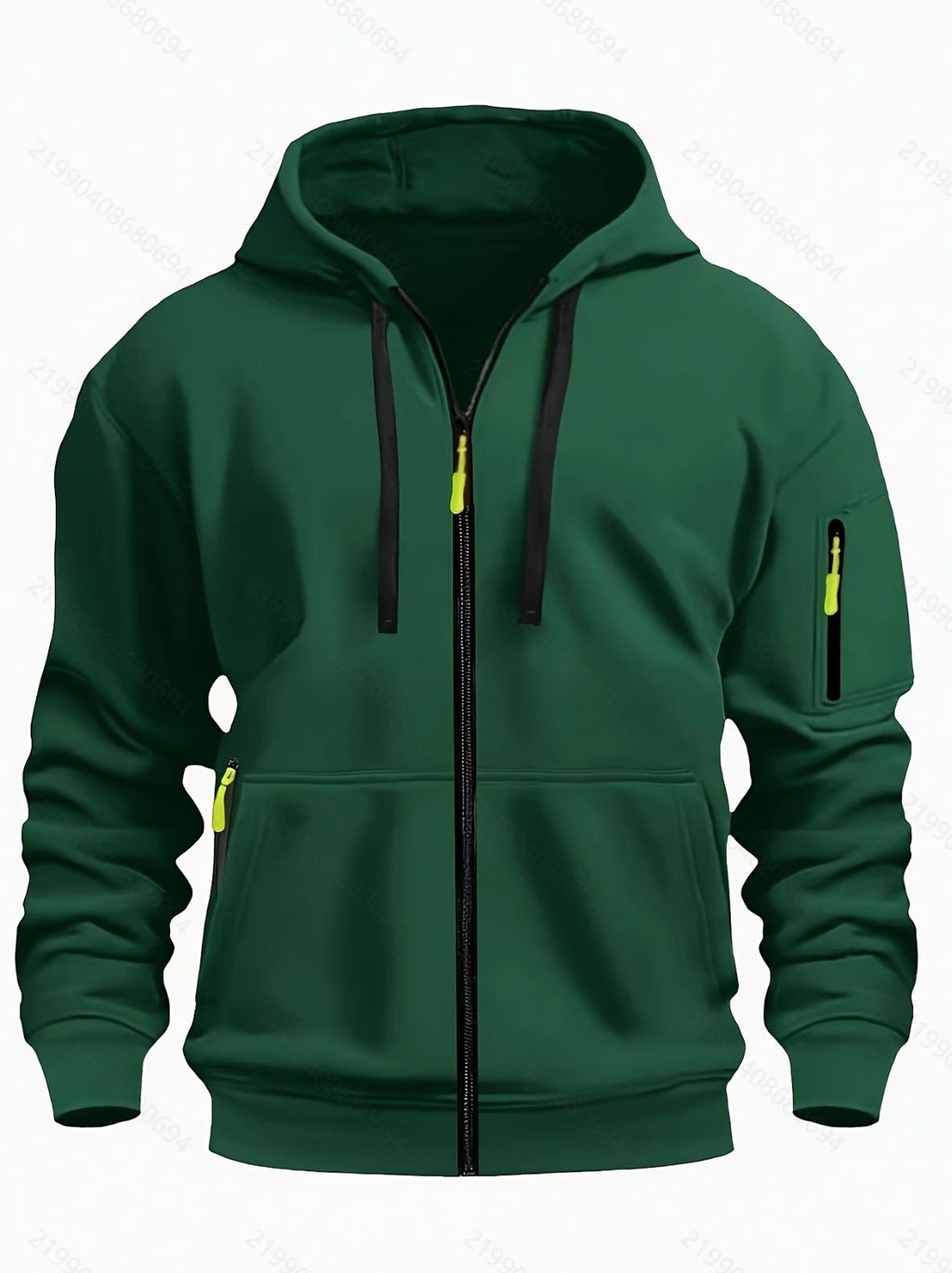 Men's Zip - Up Hoodie - Athletic Fit Hooded Sweatshirt for Sports & Casual Wear - product type - NovaVisio