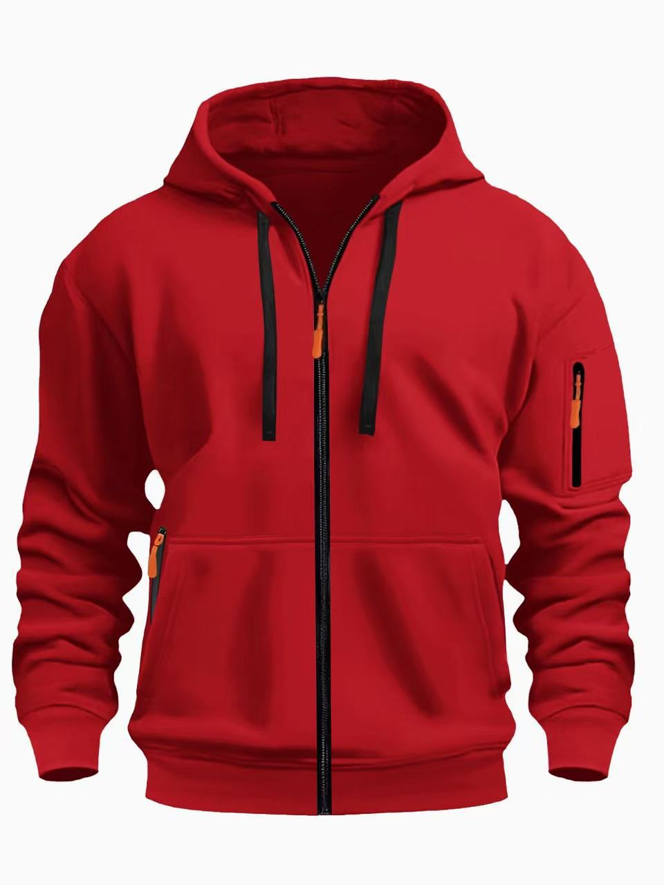 Men's Zip - Up Hoodie - Athletic Fit Hooded Sweatshirt for Sports & Casual Wear - product type - NovaVisio