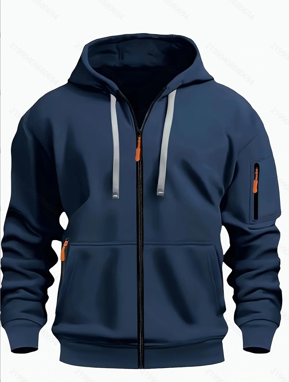 Men's Zip - Up Hoodie - Athletic Fit Hooded Sweatshirt for Sports & Casual Wear - product type - NovaVisio