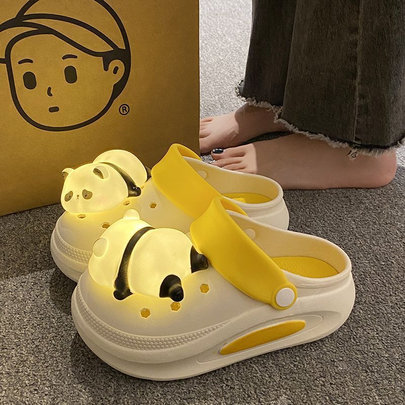 New Spring And Summer Anti - slip Platform Panda Light Hole Shoes For Women - product type - NovaVisio