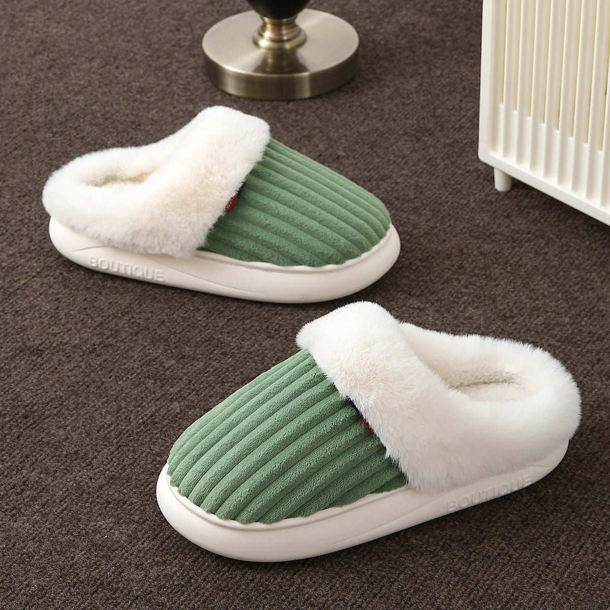 Plush Slippers Winter Thickened Coral Couple - product type - NovaVisio