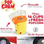 Popcorn Machine 16 Cup Hot Air Popper Mini Portable Electric Pop Corn Maker - product type - NovaVisio