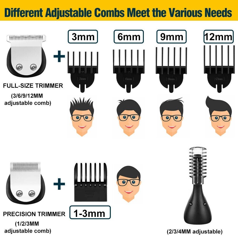 Professional Cordless Hair Clippers - Beard & Hair Trimmer Set with Accessories - product type - NovaVisio