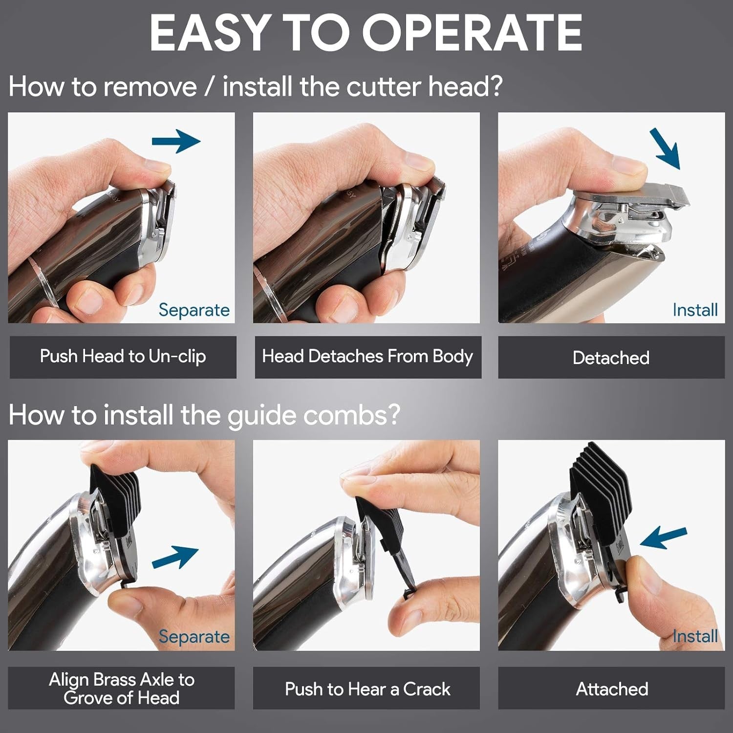 Professional Cordless Hair Clippers - Beard & Hair Trimmer Set with Accessories - product type - NovaVisio