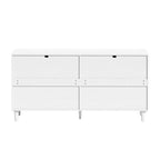 Rattan Dresser With Drawers, 6 Drawer Dresser For Bedroom, Clothes Storage Cabinet For Bedroom, Metal Handle&Wood Legs For Hallway, Living Room, Bedroom,White - product type - NovaVisio