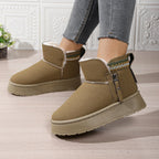 Side Zipper Thick Sole Height Increasing Snow Boots For Women - product type - NovaVisio