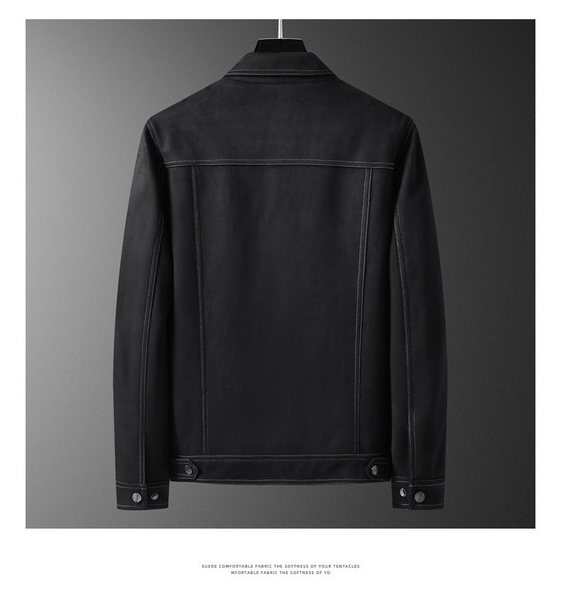 Spring New Suede Jacket For Men - product type - NovaVisio