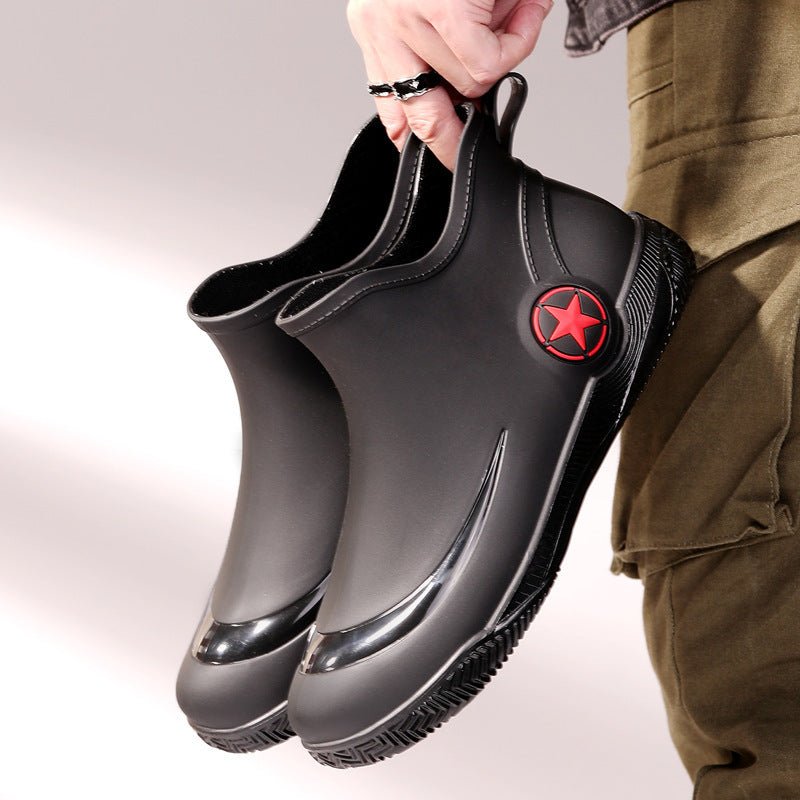 Stylish short - top men's rain boots, low - cut, non - slip and waterproof. - product type - NovaVisio