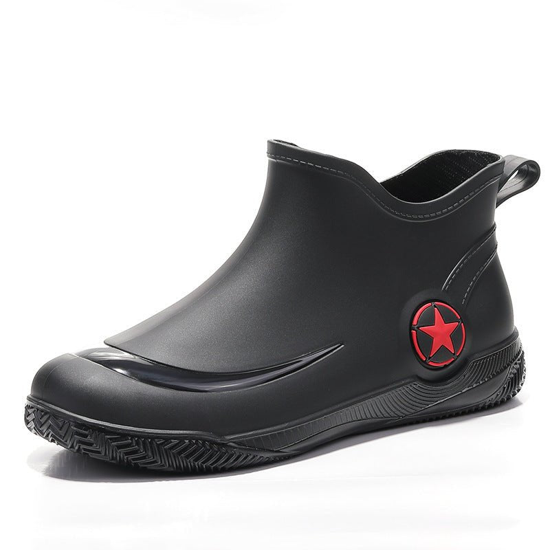 Stylish short - top men's rain boots, low - cut, non - slip and waterproof. - product type - NovaVisio
