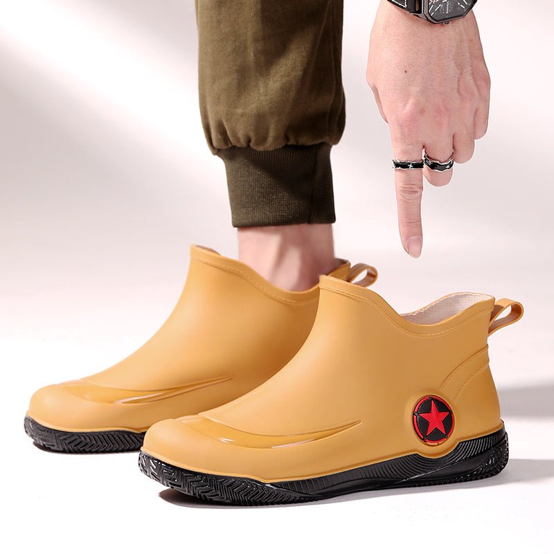 Stylish short - top men's rain boots, low - cut, non - slip and waterproof. - product type - NovaVisio